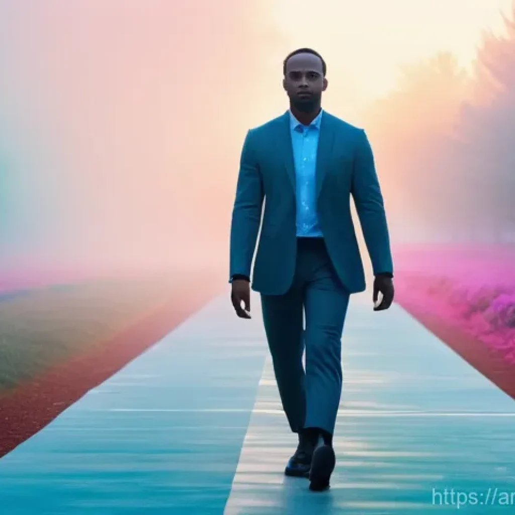 수렴적 사고와 프로젝트 관리의 관계 - **Prompt 1: The Focused Path to Insight** "A young professional, gender-neutral, dressed in neat...
