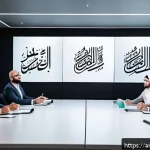 수렴적 사고와 감정 지능의 관계 - A diverse group of Middle Eastern professionals in a modern office setting, engaged in a collaborati...